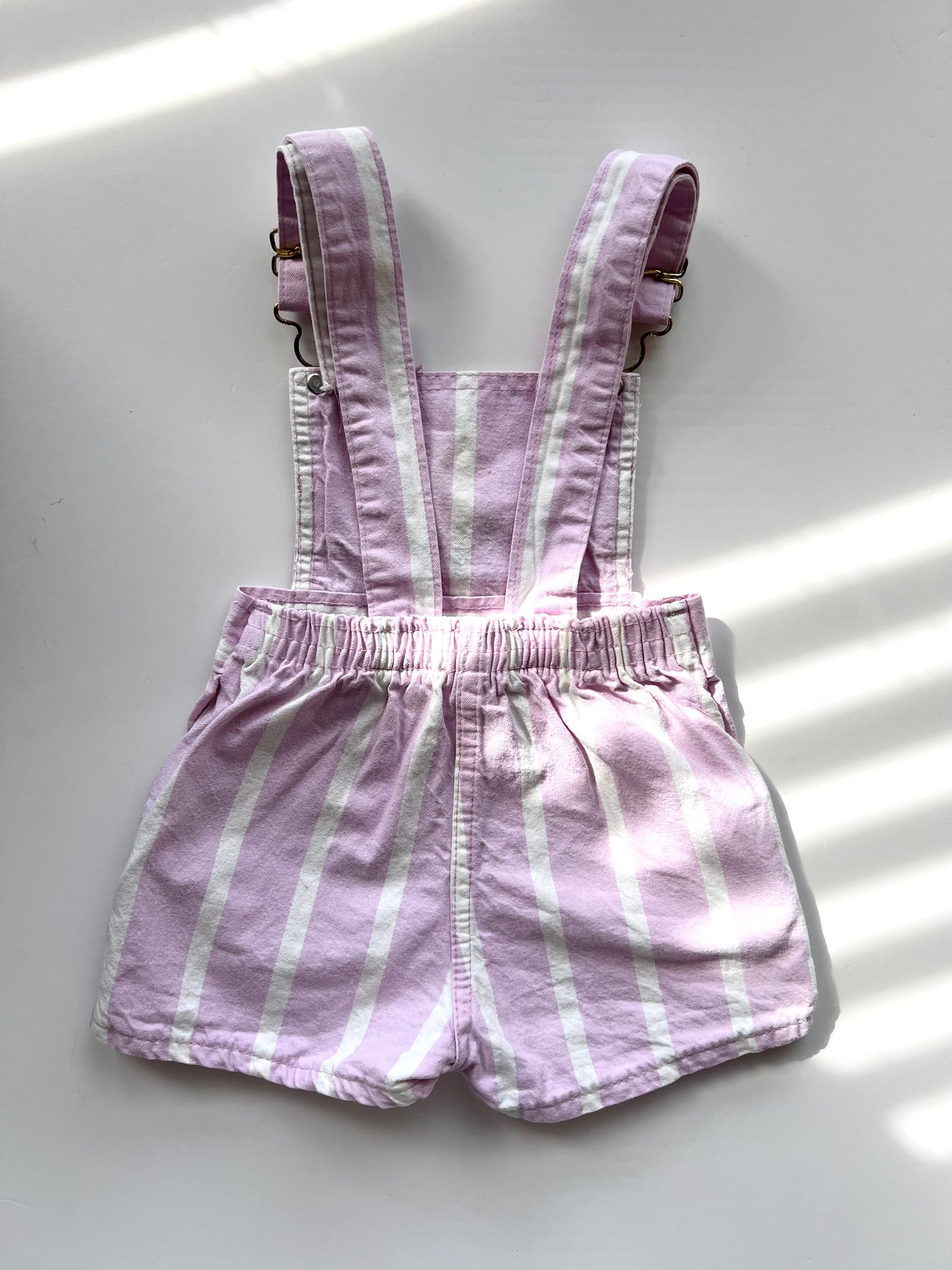 Oshkosh Vintage Lilac Stripe Shortalls - Approx 1-2y (see measurements)