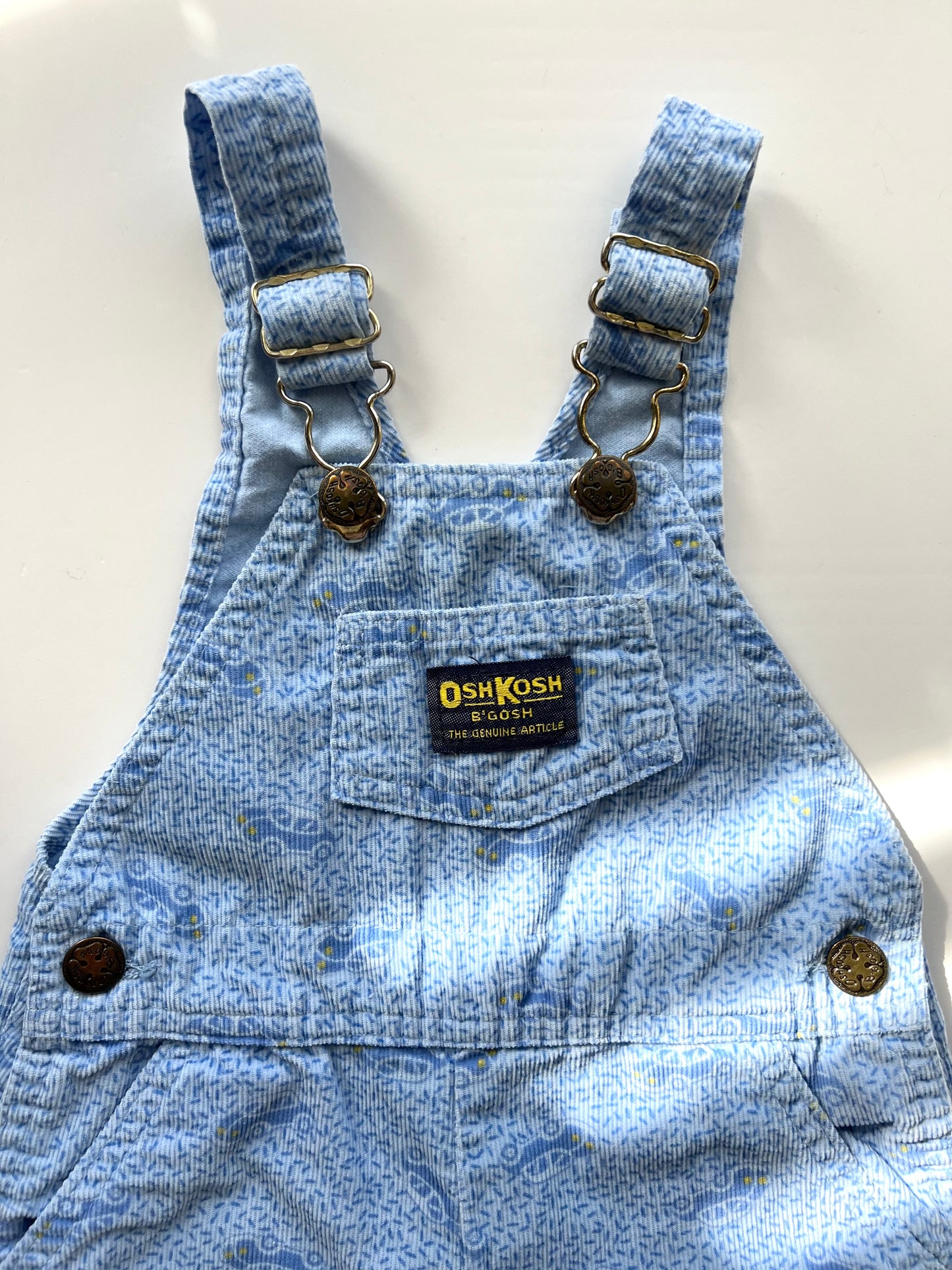 Oshkosh Vintage Cord Car Print Dungarees - Age 18m