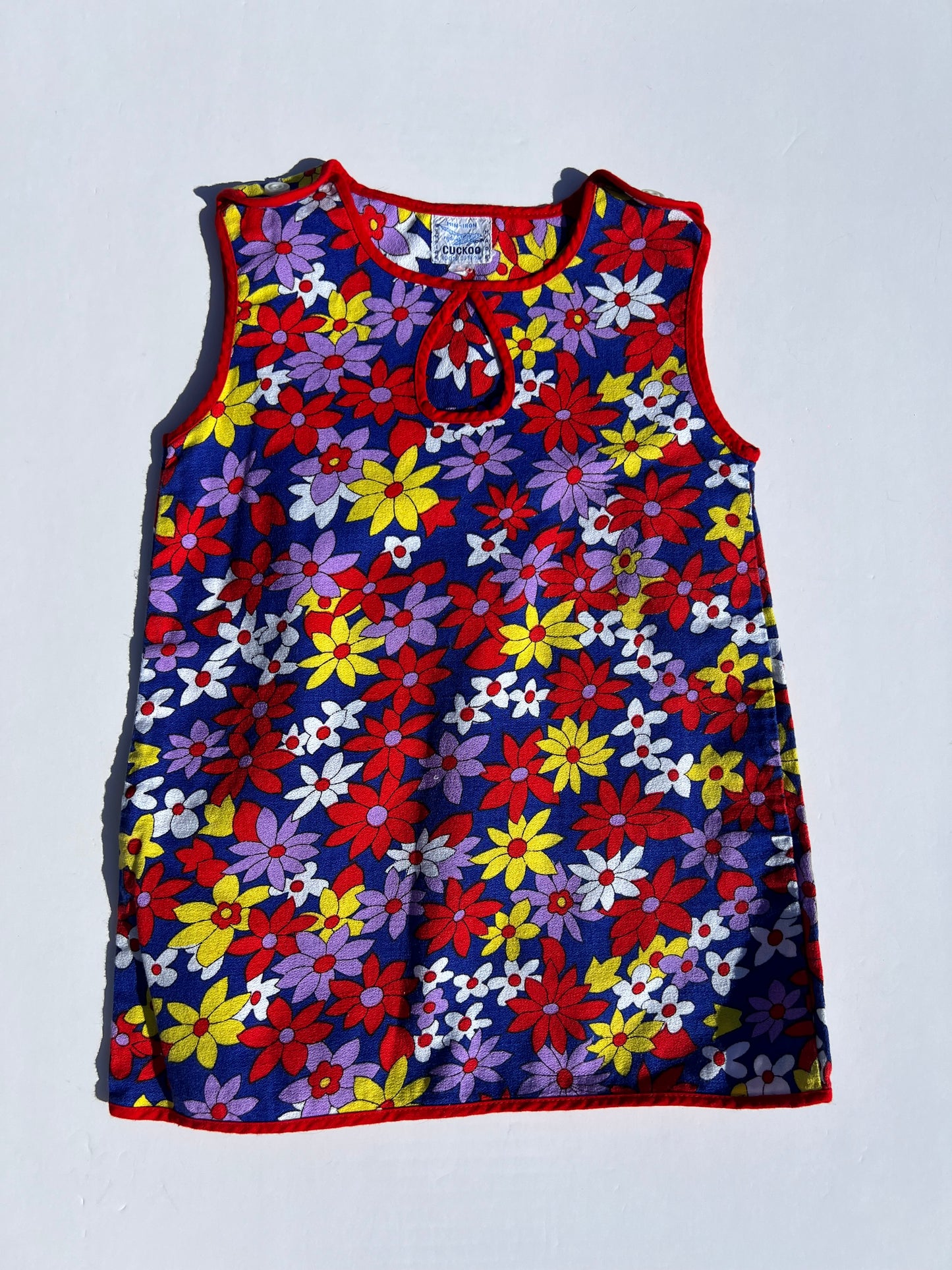 Cuckoo Vintage Cotton Floral Shift Dress - Age 2-3y