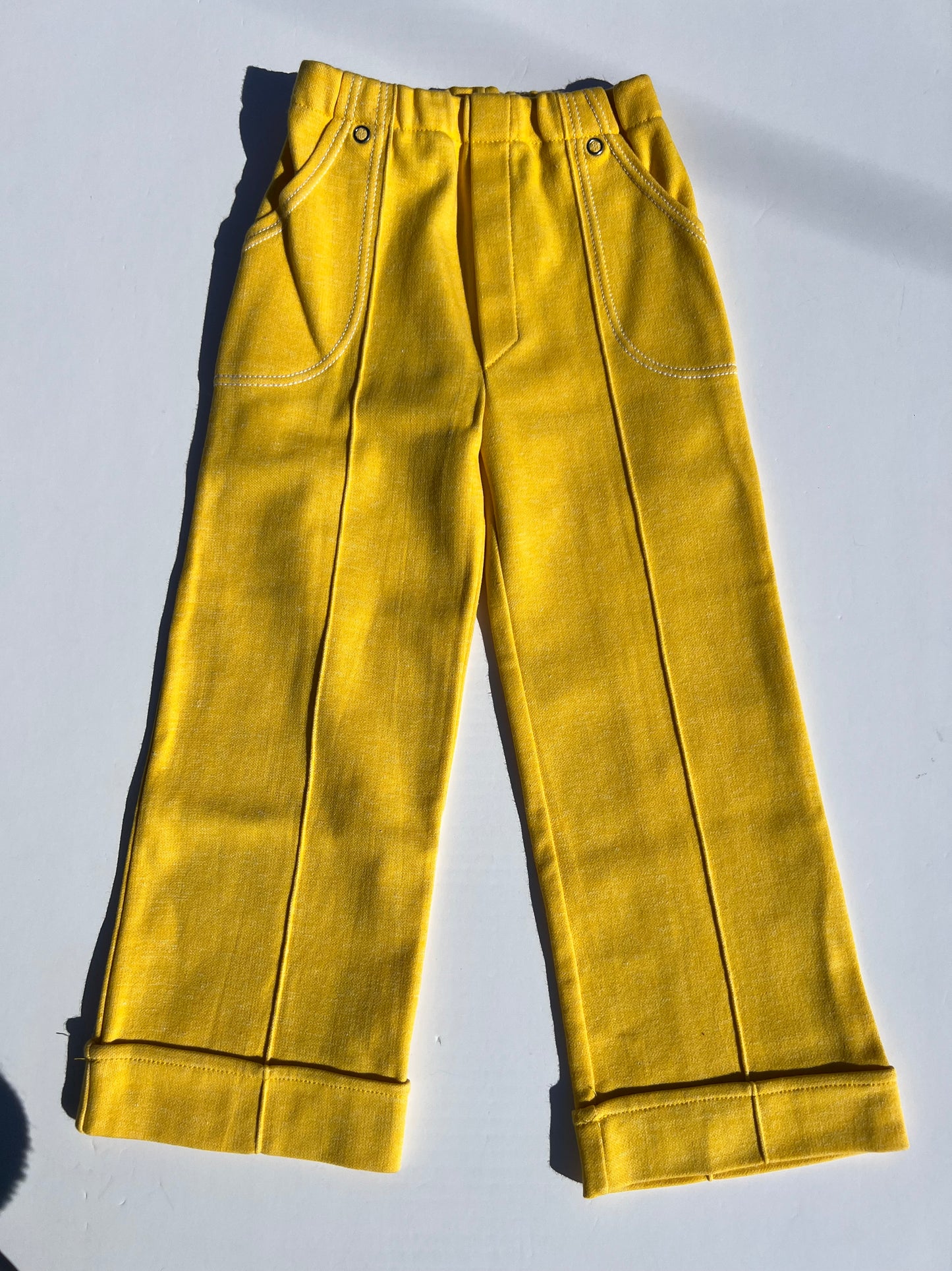 Danish Vintage Yellow Stretch Trousers - Age 4