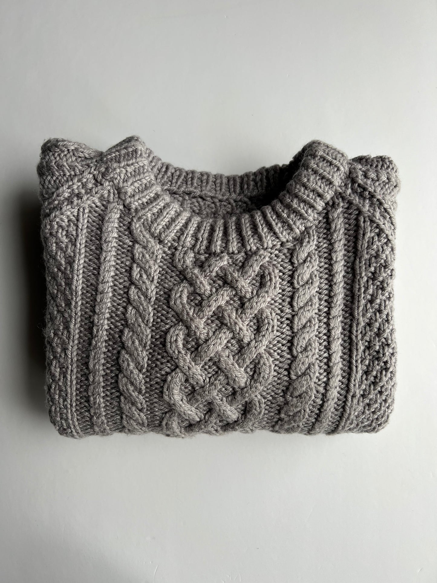 Hand Knit Cashmerino Aran Jumper - Approx Age 4-5y