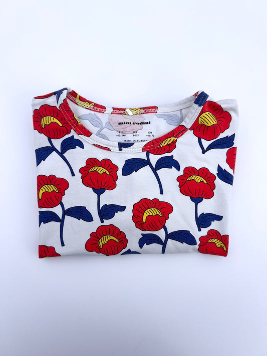 Mini Rodini Flowers Print T-Shirt - Age 9-11y