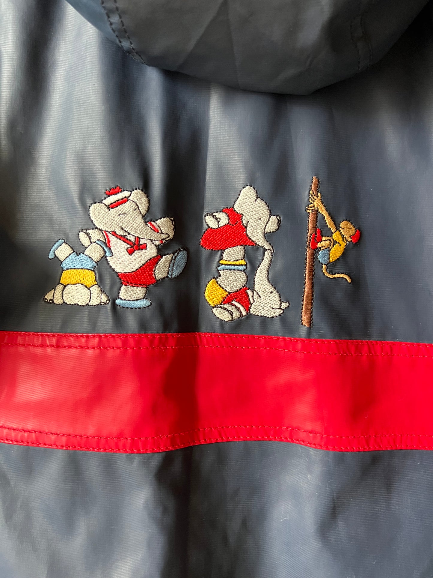 Vintage Babar Raincoat - Age approx 5y