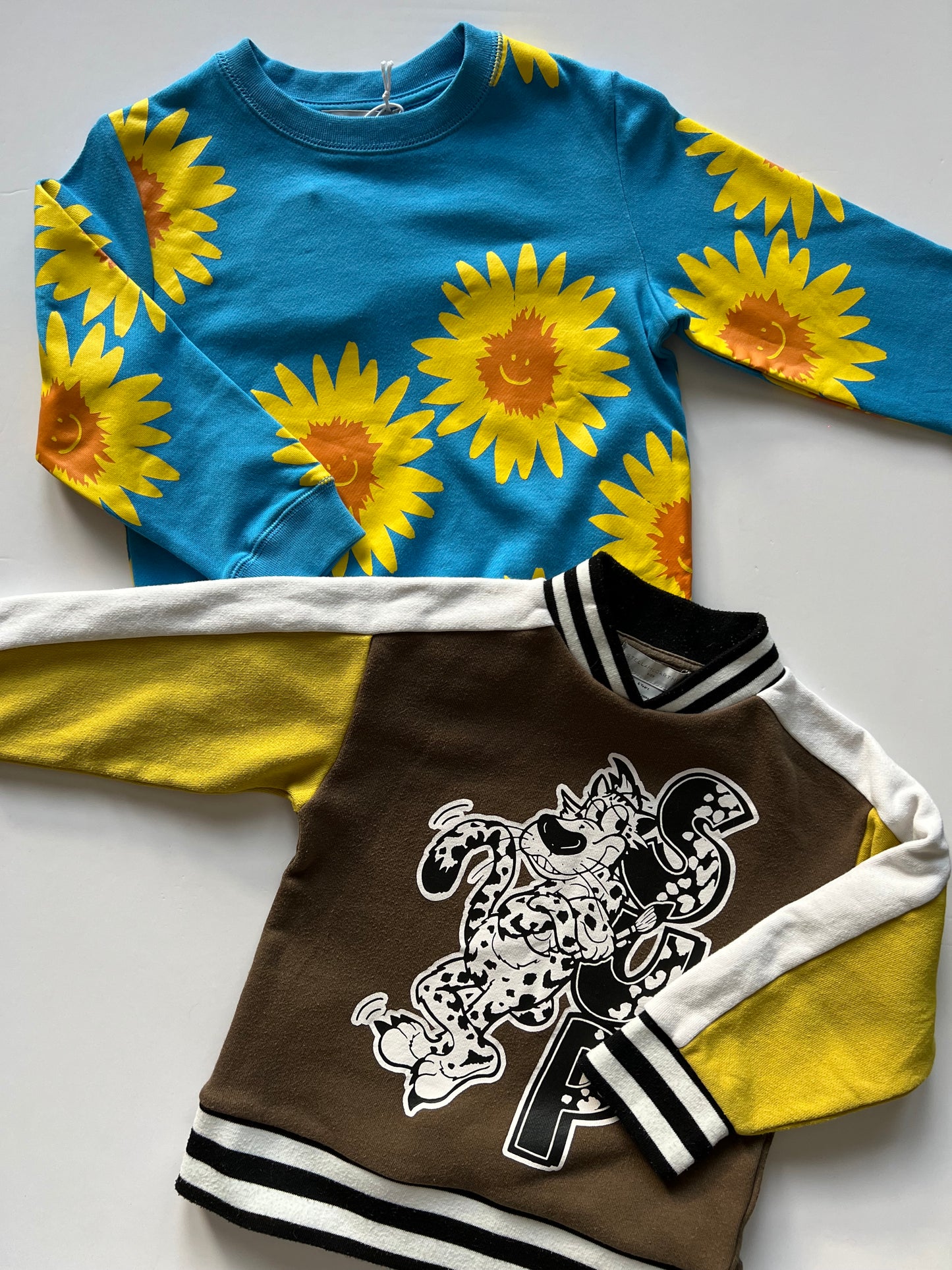 Stella McCartney Blue Smiley Sunflower Print Sweatshirt- Age 3-4y (BNWT)