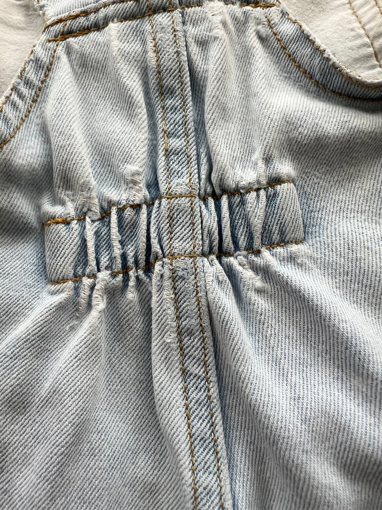 Guess Vintage Light Wash Denim Clip Dungarees - Age 12m