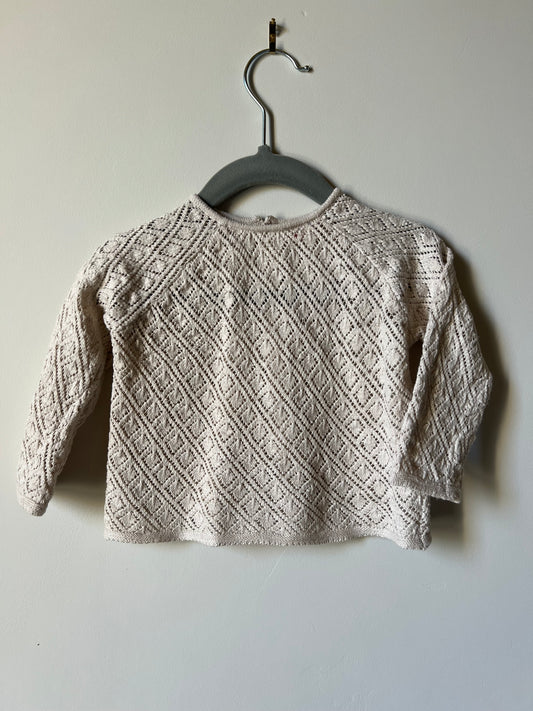 Zara Button Back Knit Top - Age 9-12m