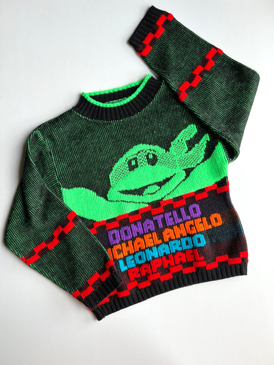 Hot Cashews Vintage TMNT Knit Jumper - Age approx 4-5y