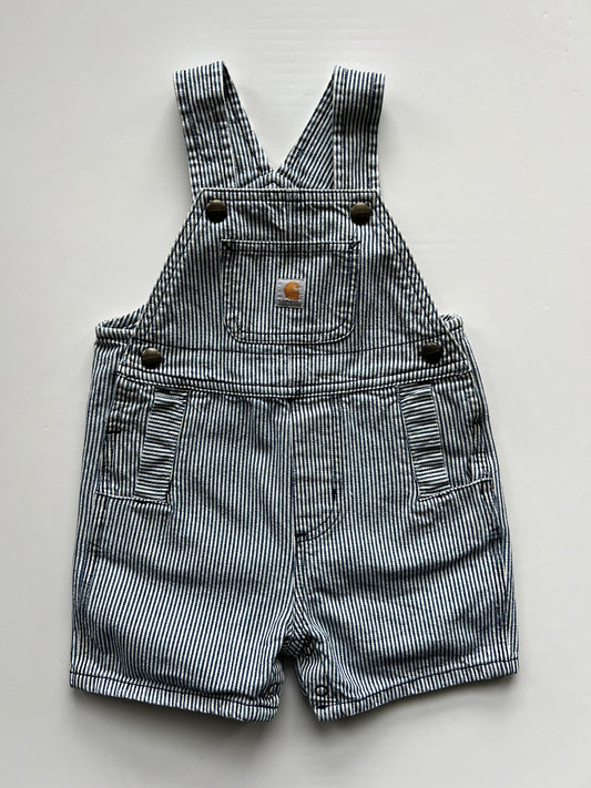 Carhartt Hickory Stripe Short Dungarees - Age 12m