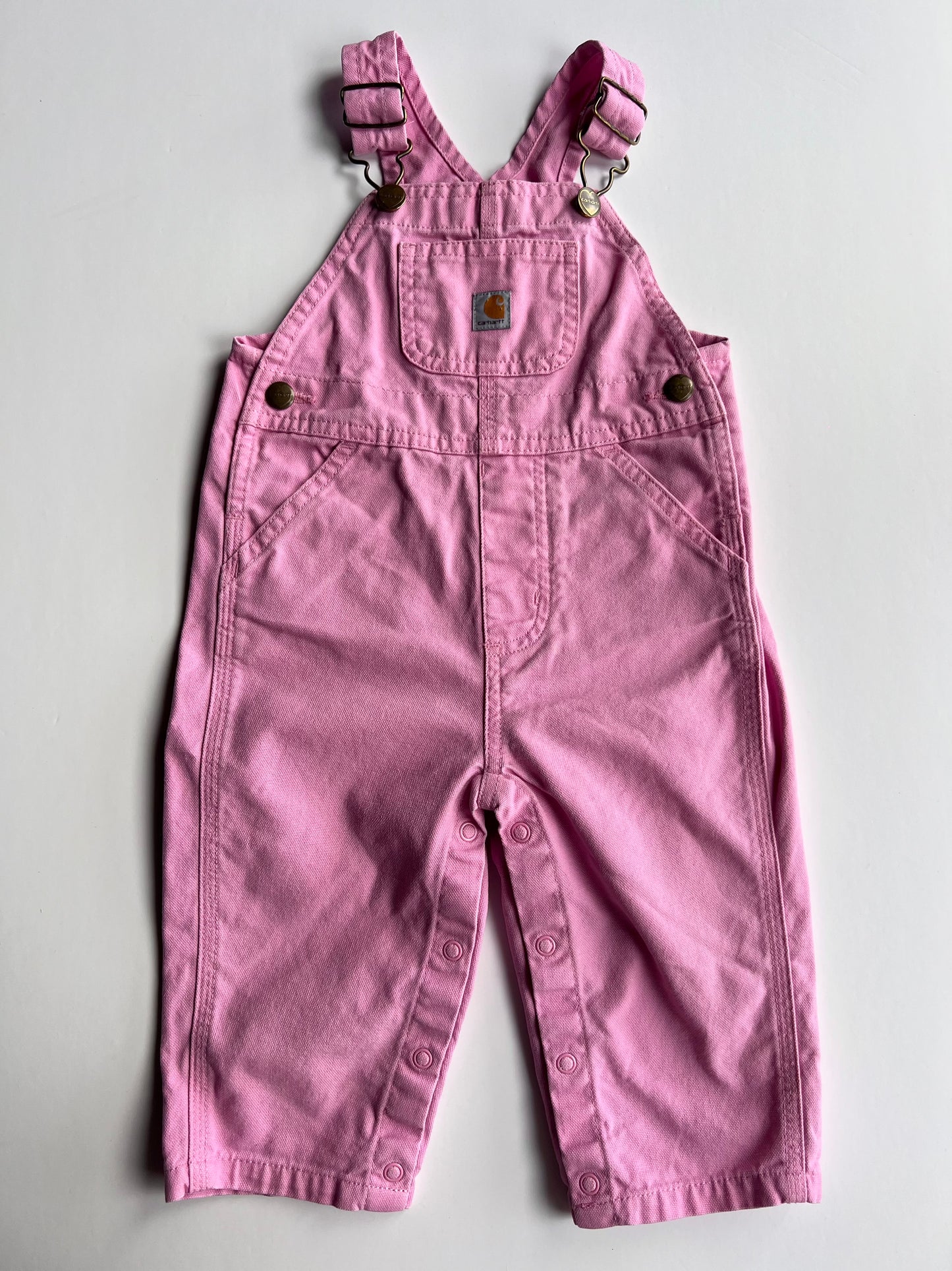 Carhartt Pink Canvas Dungarees - Age 12m