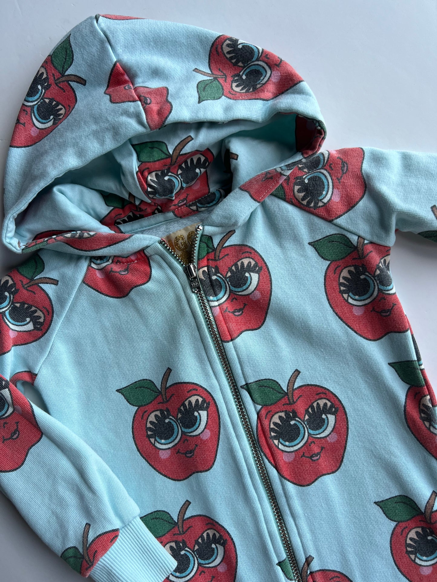 Hugo Loves Tiki Apple Print Zip Up Jumpsuit - Age 3-6m