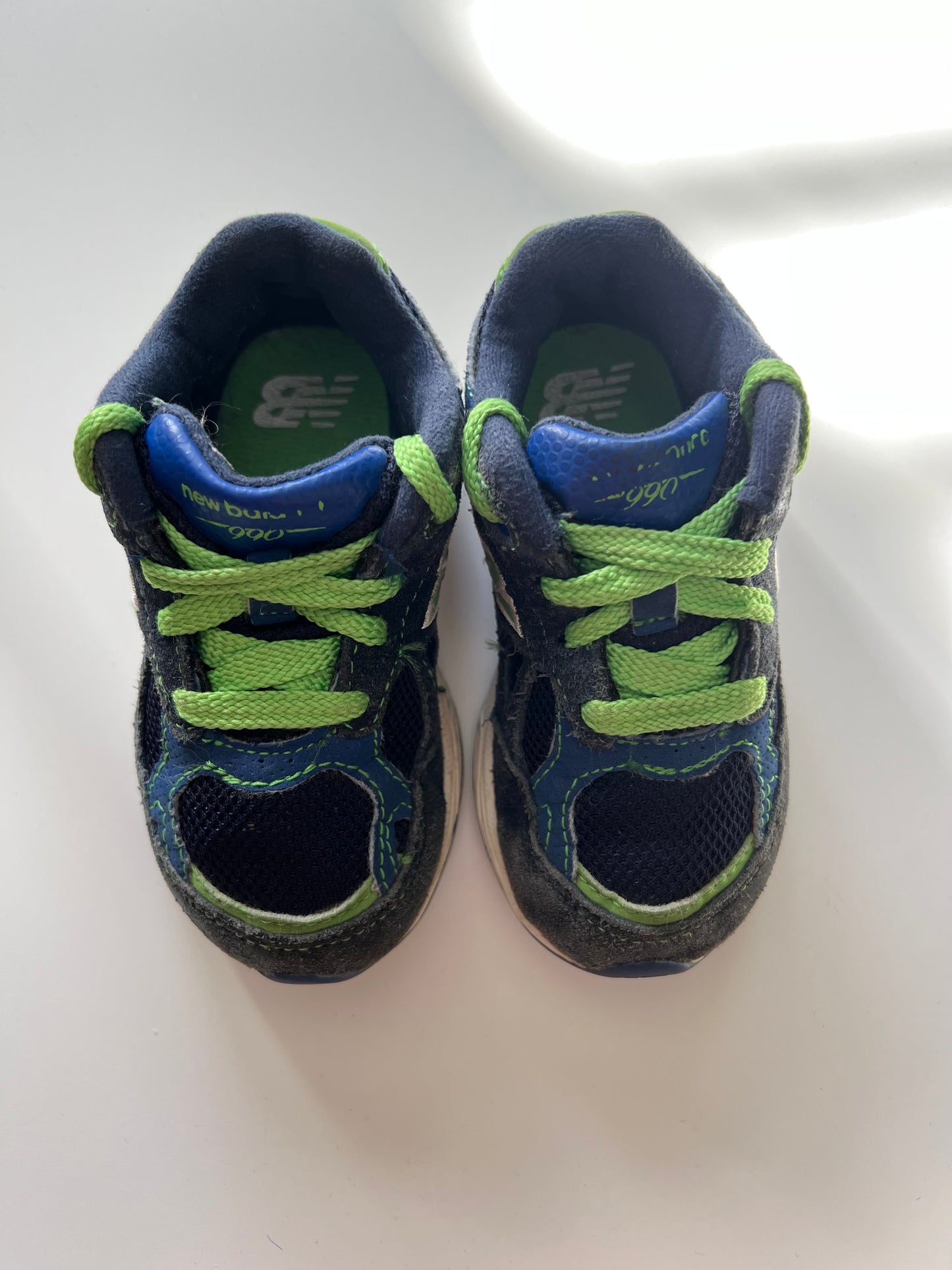 New Balance 990v3 Neon Green Toddler Trainers - Size 5.5uk