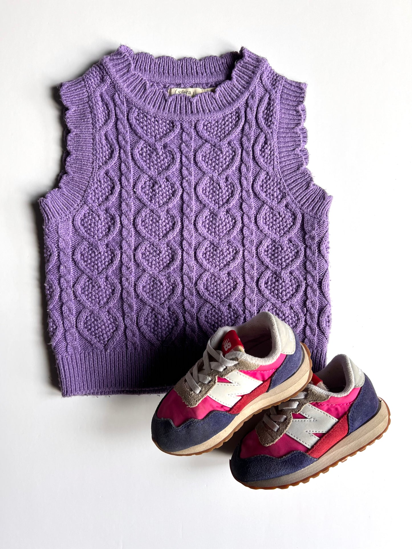 (Sfera) Ruffles Tricot Sweater Vest - Age 3-4y