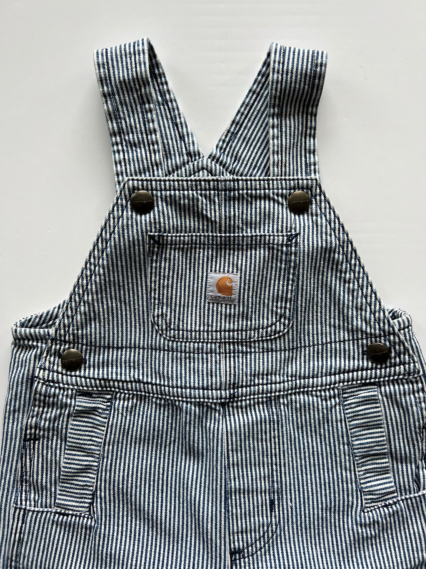 Carhartt Hickory Stripe Short Dungarees - Age 12m