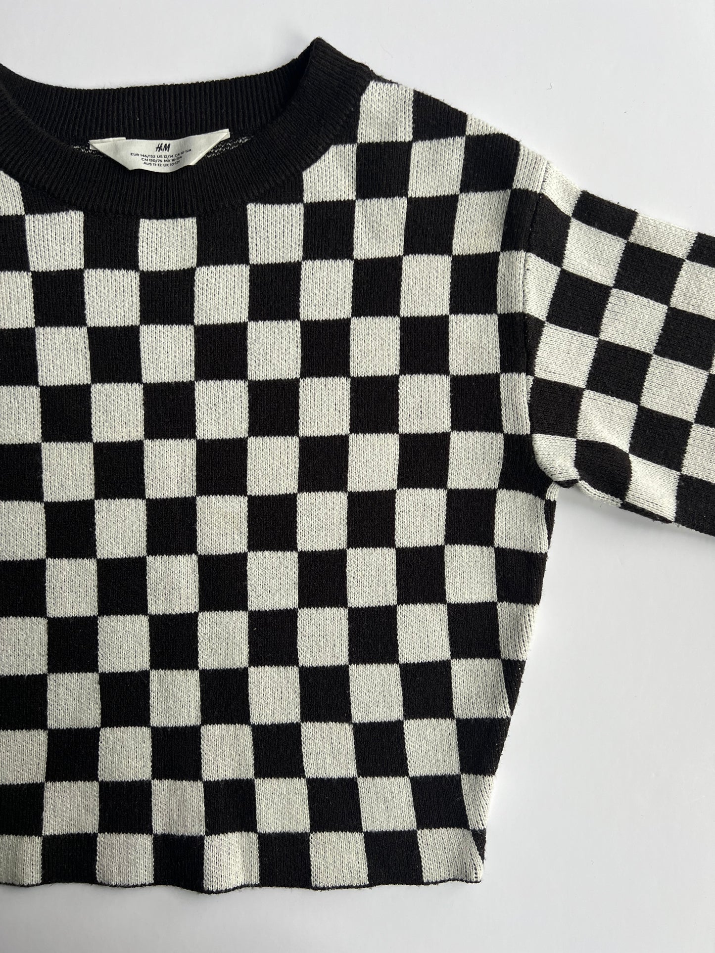 H&M Check Jumper - Age 10-12y