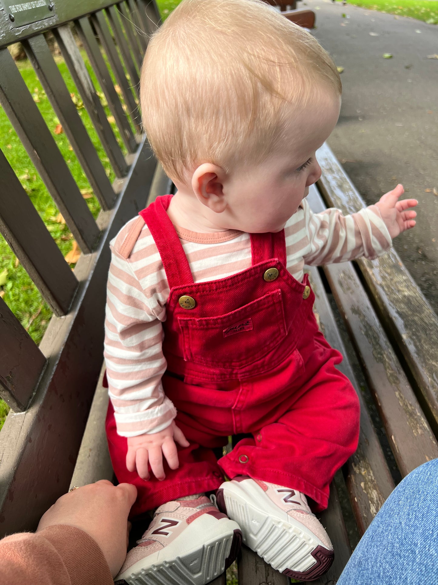 Guess Vintage Red Dungarees - Age 6m