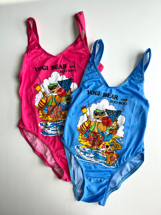 Hanna-Barbera Productions 80s Vintage Yogi Bear & Boo Boo Swimming Costume