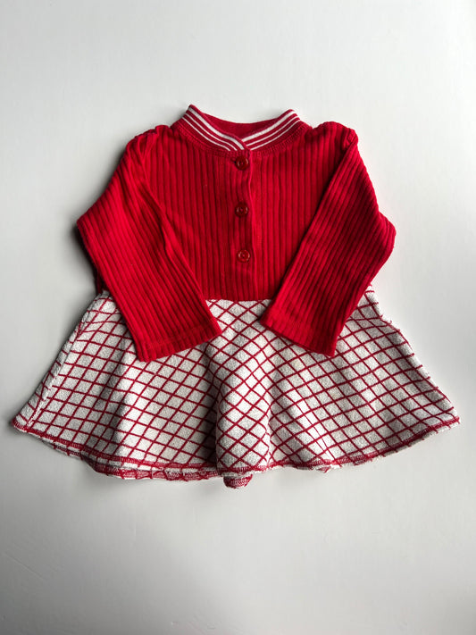 St. Michael’s Vintage Red Dress - Age 6-12m