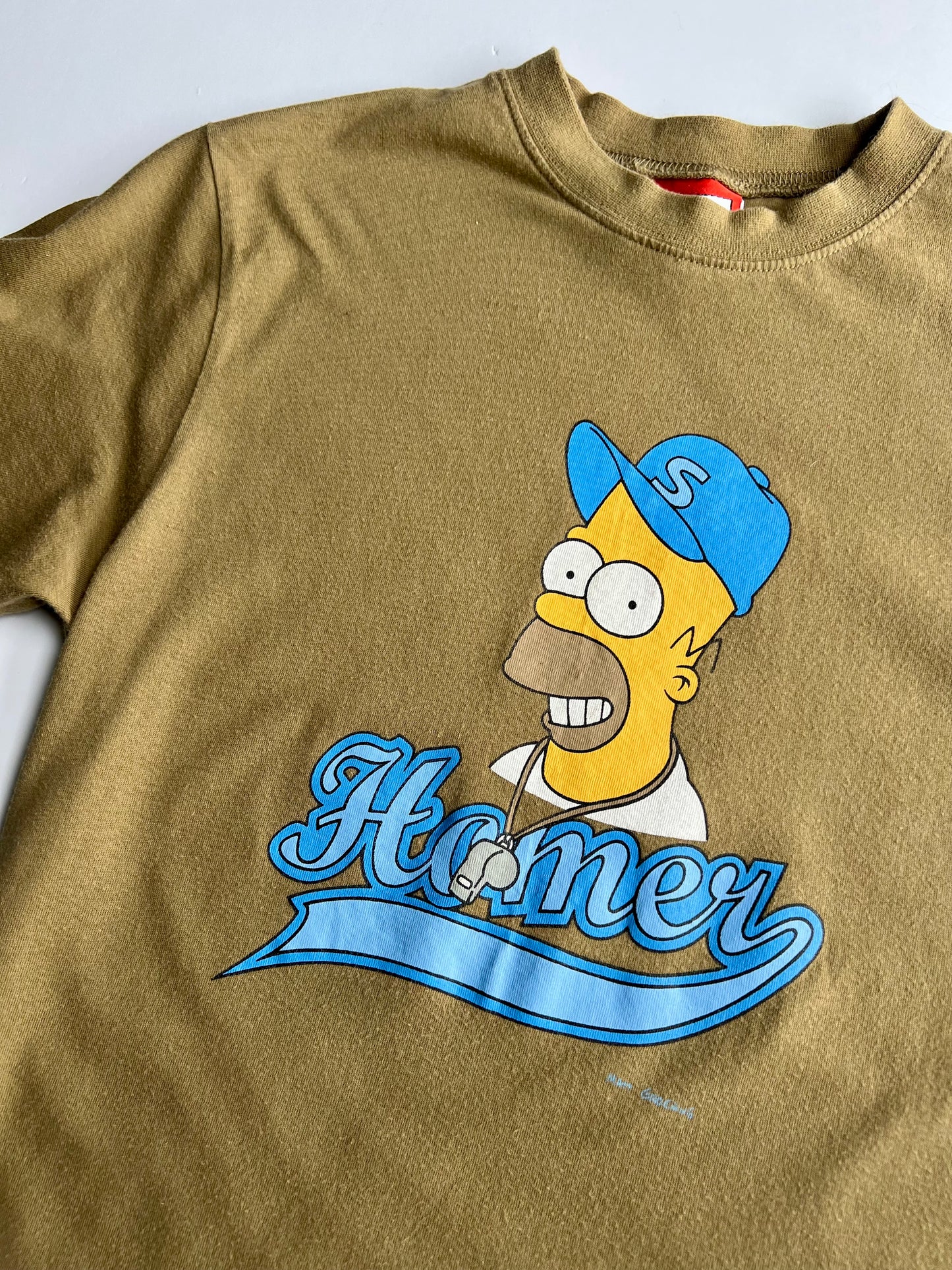 The Simpsons Khaki Vintage Homer T-Shirt - Age 10-11y