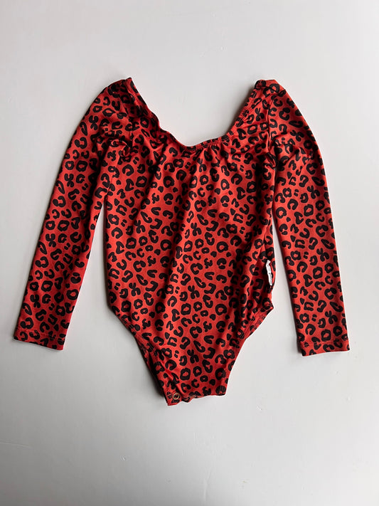 Maed for Mini Leopard Print Leotard Bodysuit - Age 2y