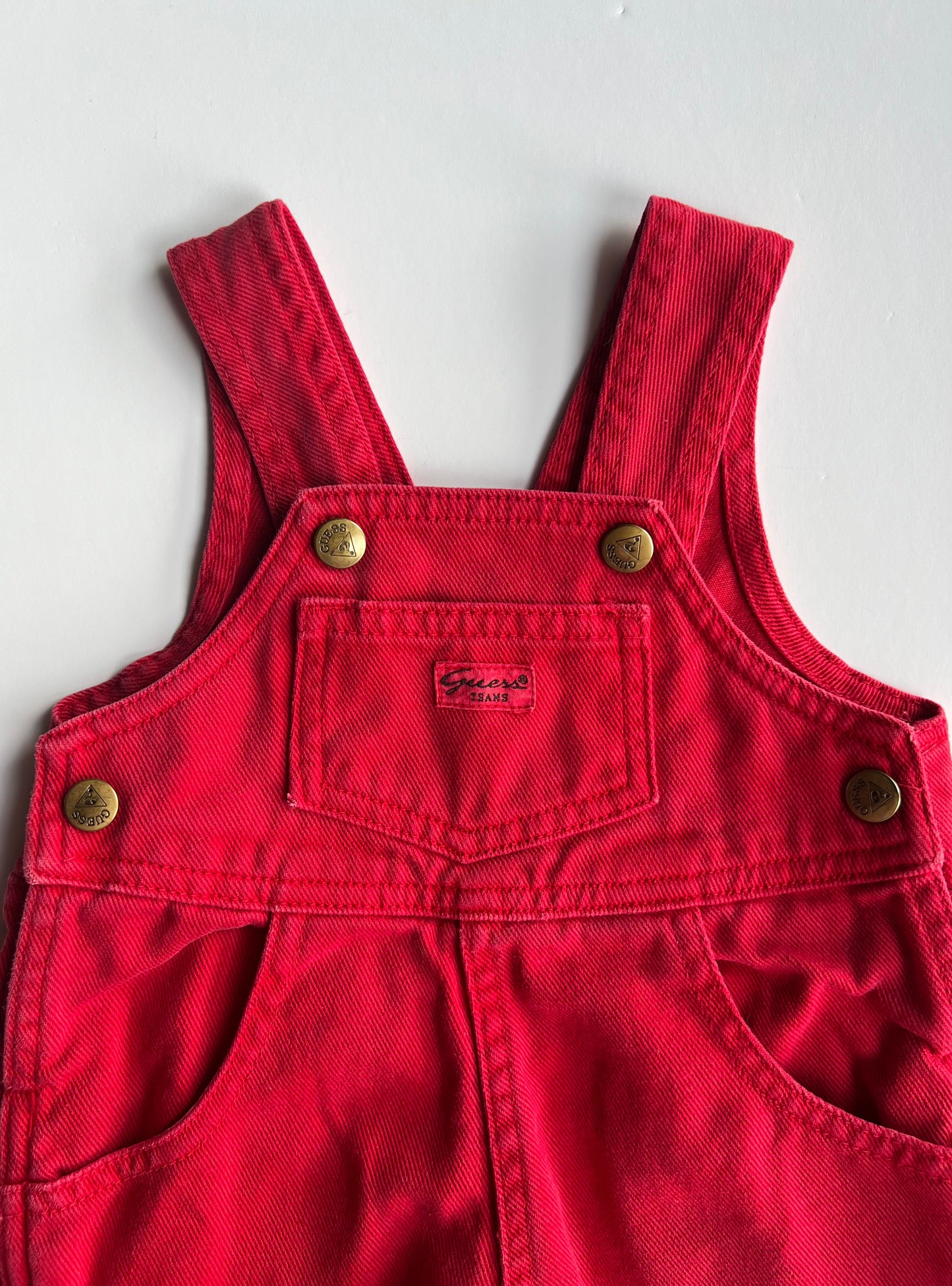 Guess Vintage Red Dungarees - Age 6m