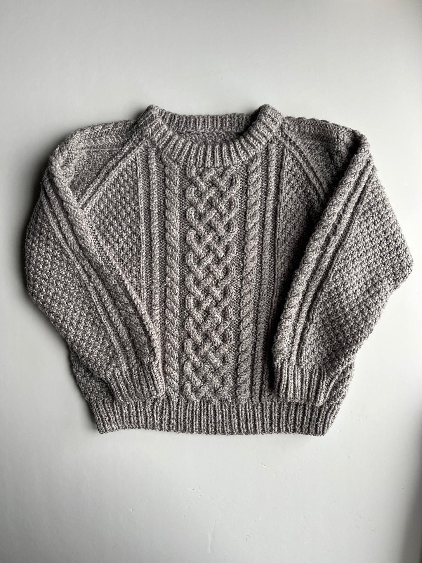 Hand Knit Cashmerino Aran Jumper - Approx Age 4-5y