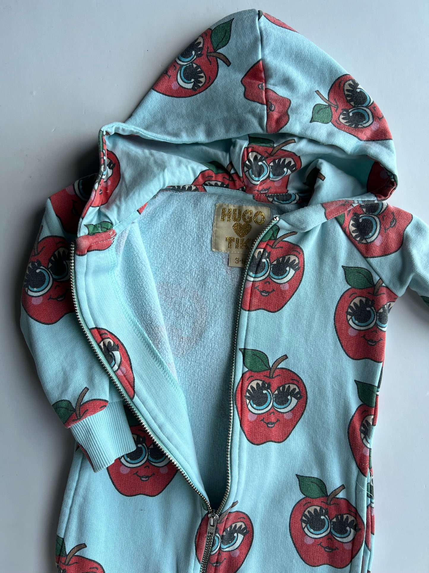 Hugo Loves Tiki Apple Print Zip Up Jumpsuit - Age 3-6m