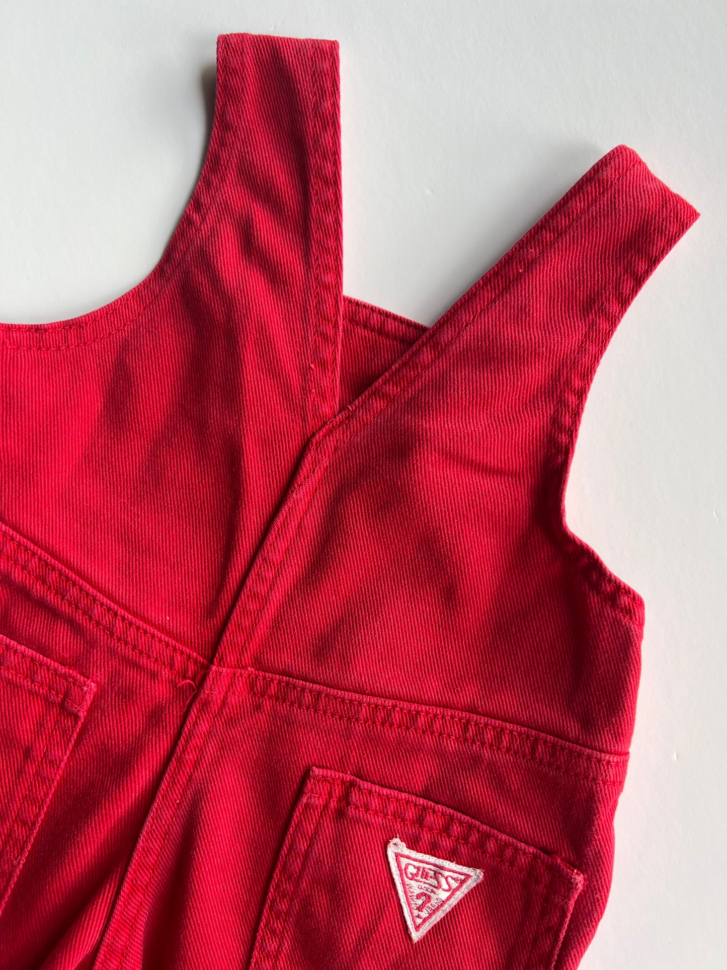 Guess Vintage Red Dungarees - Age 6m