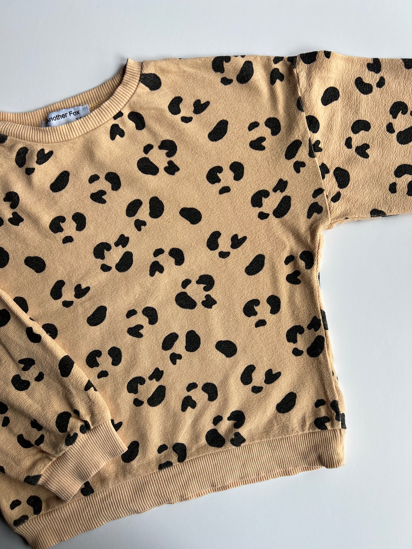 Another Fox Peach Animal Print Jumper - 7-8y