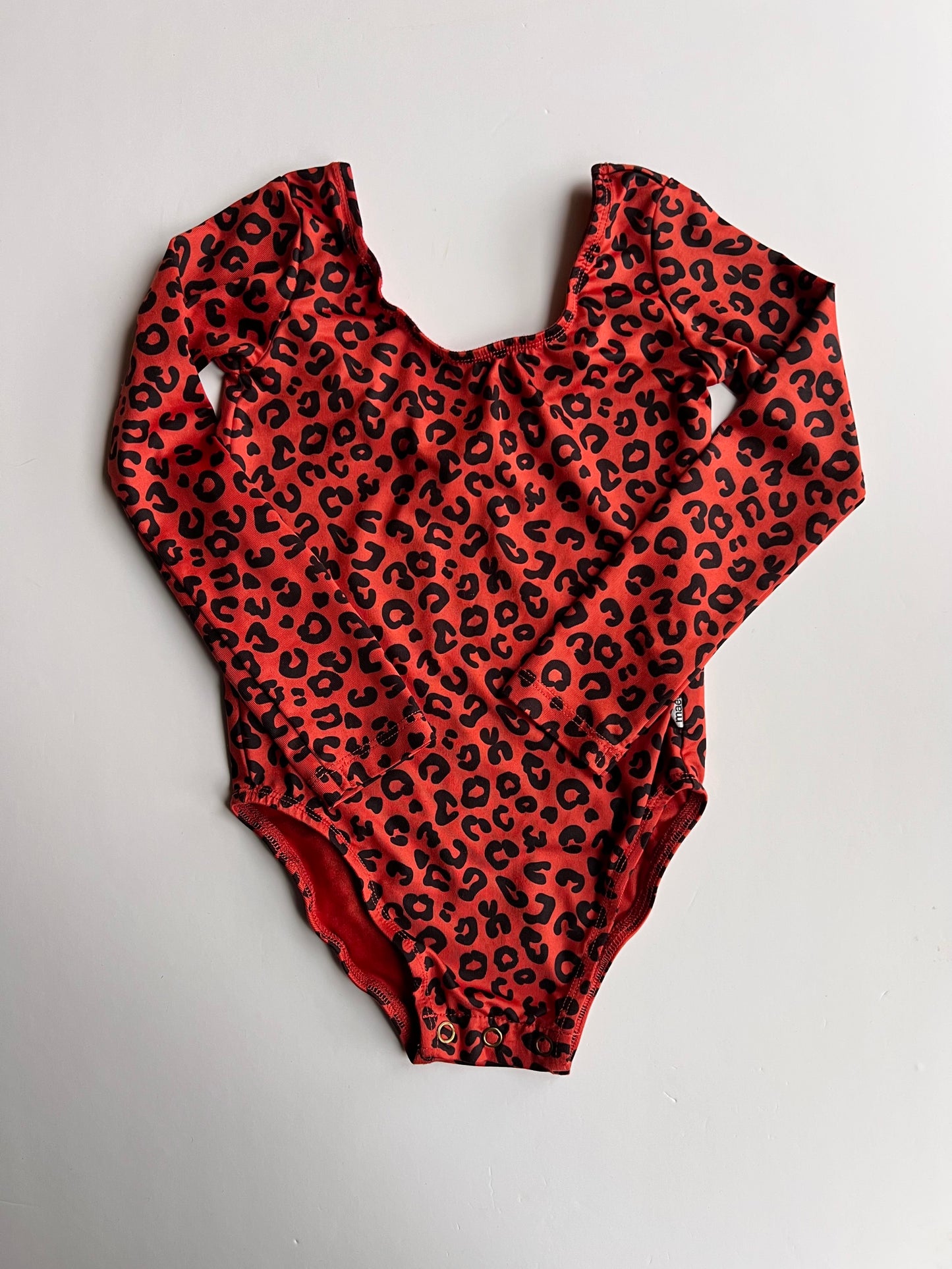 Maed for Mini Leopard Print Leotard Bodysuit - Age 2y