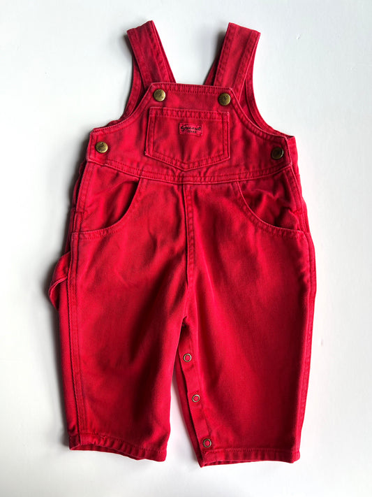 Guess Vintage Red Dungarees - Age 6m