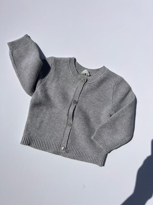 ARKET Kids Grey Button Up Cardigan- Age 6-9m