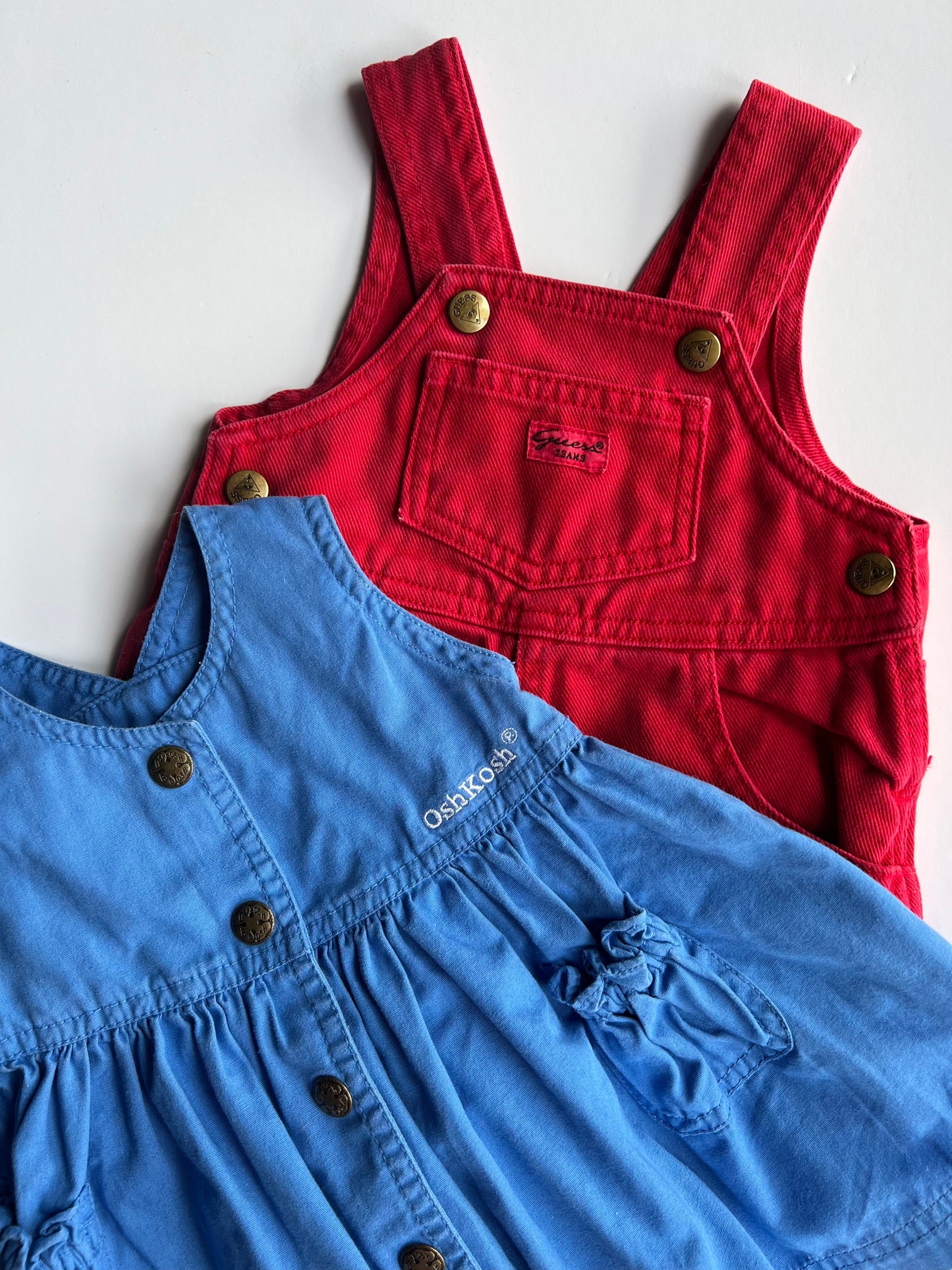 Guess Vintage Red Dungarees - Age 6m