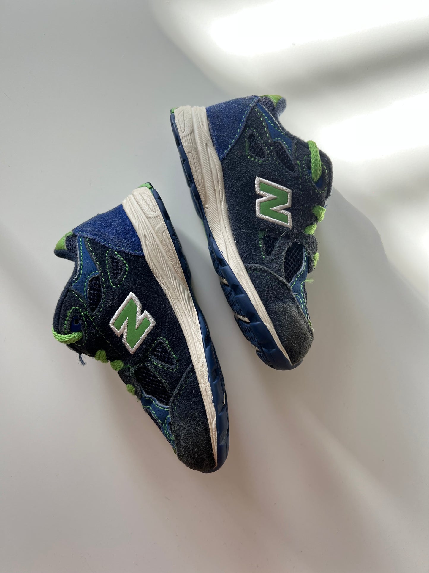 New Balance 990v3 Neon Green Toddler Trainers - Size 5.5uk