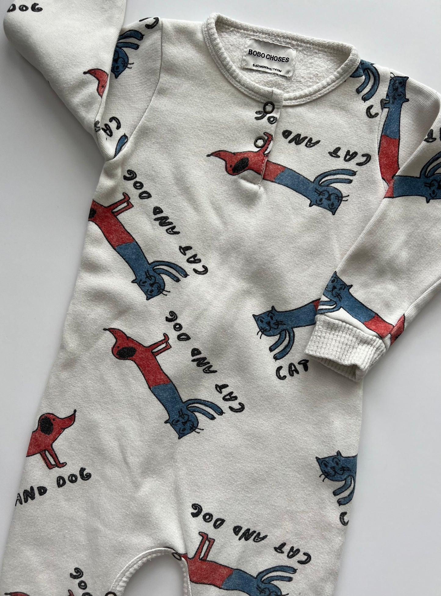 Bobo Choses Cat and Dog All in One Suit - Age 6-12m