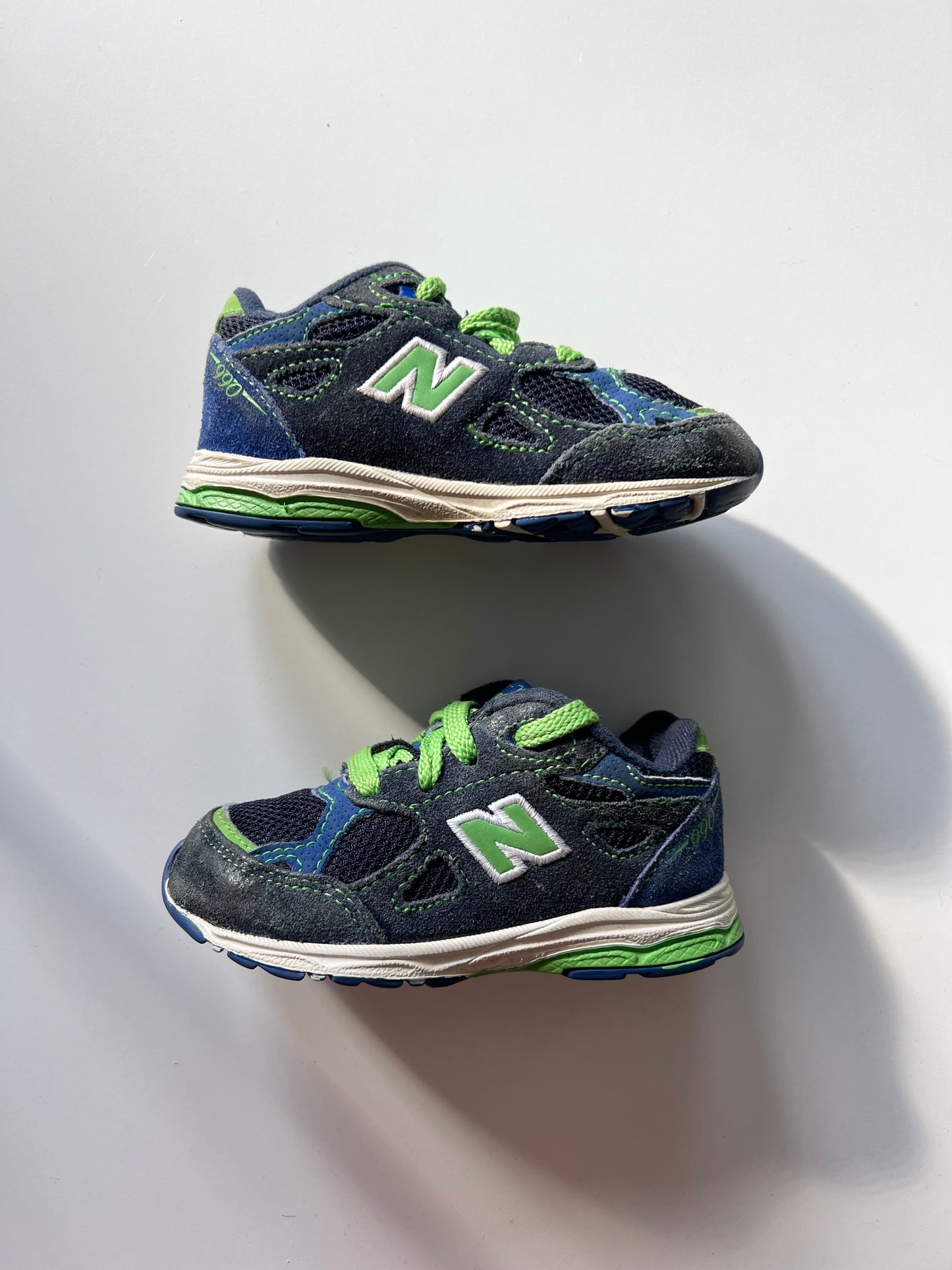 New Balance 990v3 Neon Green Toddler Trainers - Size 5.5uk