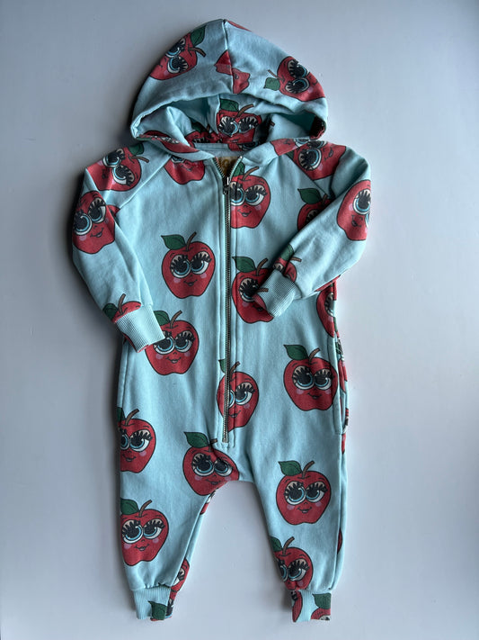 Hugo Loves Tiki Apple Print Zip Up Jumpsuit - Age 3-6m