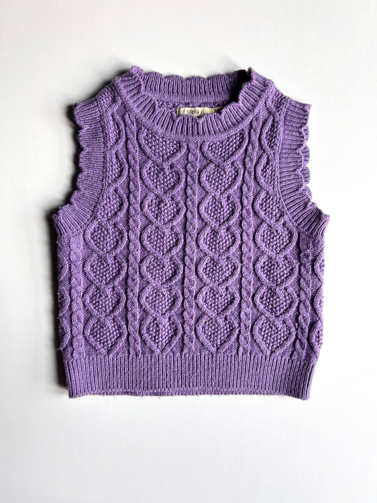 (Sfera) Ruffles Tricot Sweater Vest - Age 3-4y