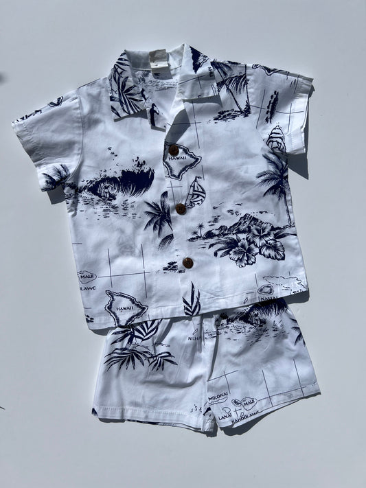 Palmwave Hawaii Cotton Resort Shirt & Shorts Set - Age 2