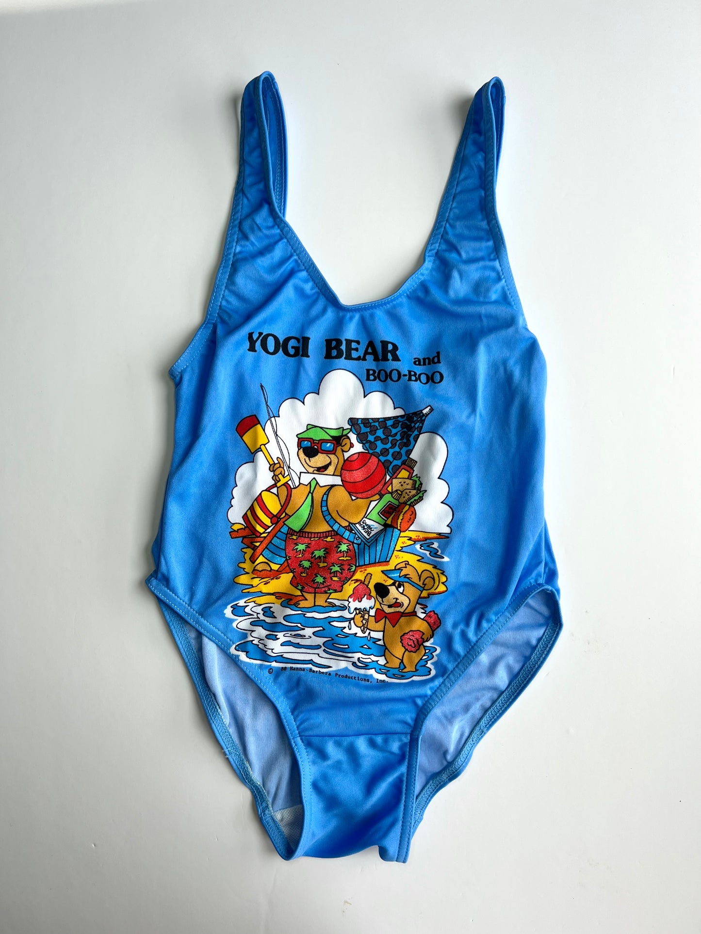 Hanna-Barbera Productions 80s Vintage Yogi Bear & Boo Boo Swimming Costume